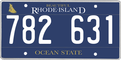 RI license plate 782631
