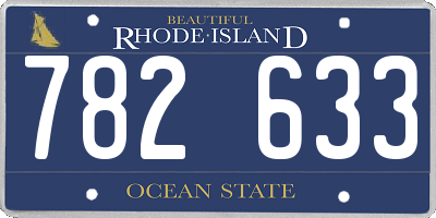RI license plate 782633