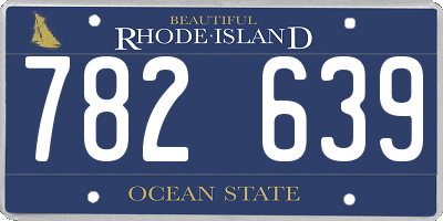 RI license plate 782639