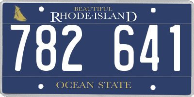 RI license plate 782641