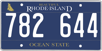 RI license plate 782644