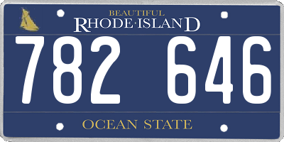 RI license plate 782646