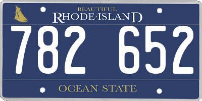 RI license plate 782652