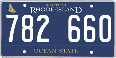 RI license plate 782660