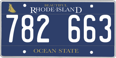 RI license plate 782663
