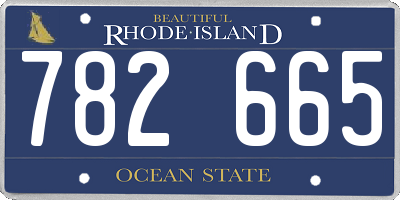 RI license plate 782665