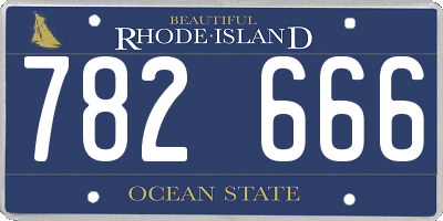 RI license plate 782666