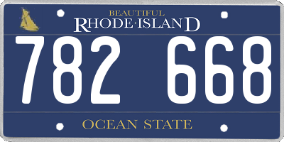 RI license plate 782668