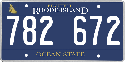 RI license plate 782672