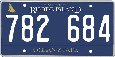 RI license plate 782684