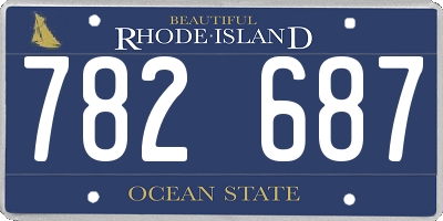 RI license plate 782687