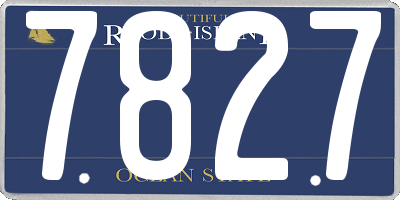 RI license plate 7827