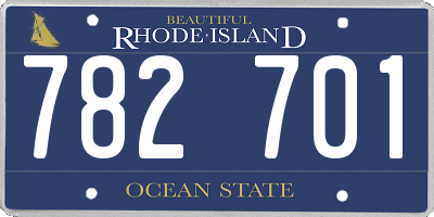 RI license plate 782701