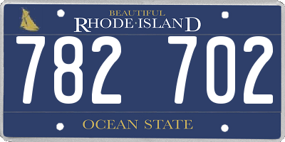 RI license plate 782702
