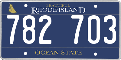 RI license plate 782703