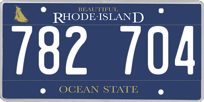 RI license plate 782704
