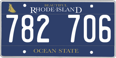 RI license plate 782706