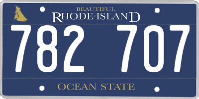 RI license plate 782707