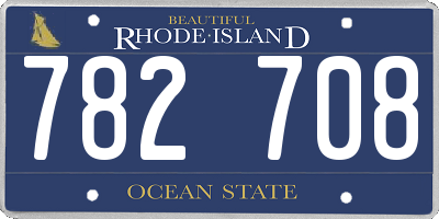 RI license plate 782708