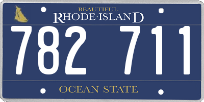 RI license plate 782711