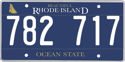 RI license plate 782717