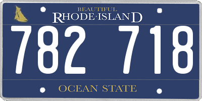 RI license plate 782718