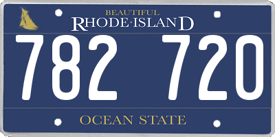 RI license plate 782720