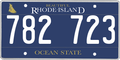 RI license plate 782723