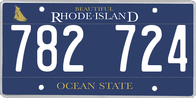 RI license plate 782724