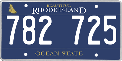 RI license plate 782725