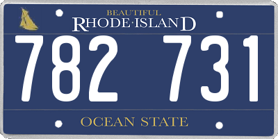 RI license plate 782731