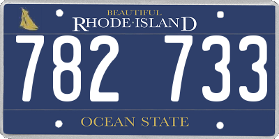 RI license plate 782733