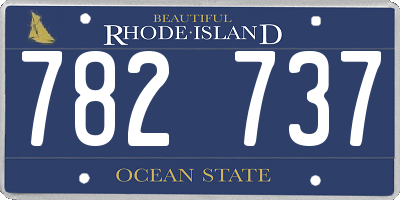 RI license plate 782737
