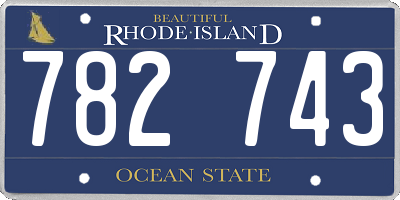 RI license plate 782743