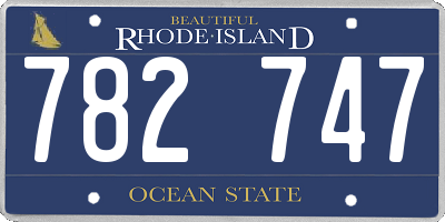 RI license plate 782747
