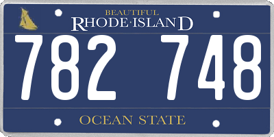 RI license plate 782748