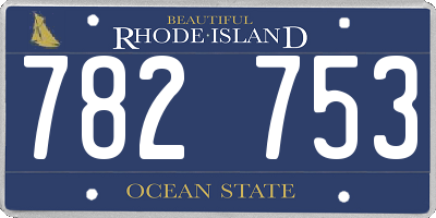 RI license plate 782753