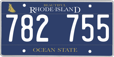 RI license plate 782755