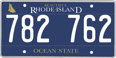 RI license plate 782762