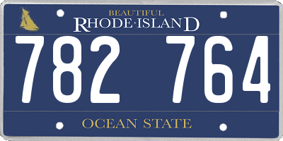 RI license plate 782764