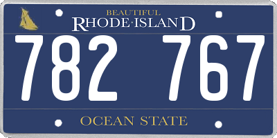 RI license plate 782767