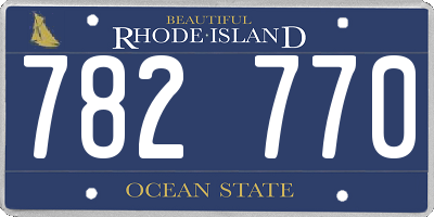 RI license plate 782770