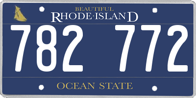 RI license plate 782772