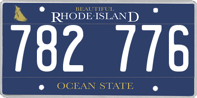 RI license plate 782776