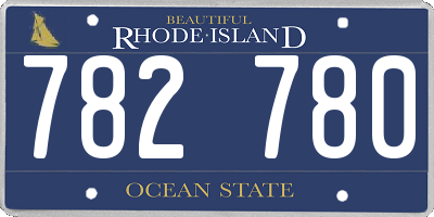 RI license plate 782780
