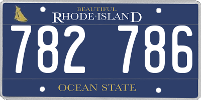 RI license plate 782786