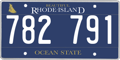 RI license plate 782791