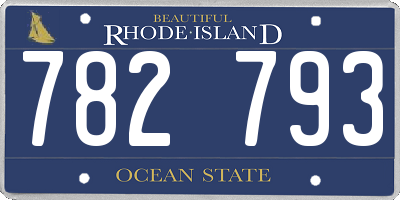 RI license plate 782793
