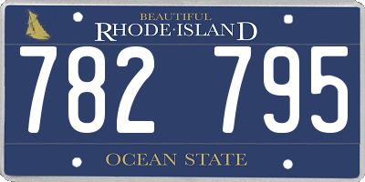 RI license plate 782795