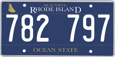 RI license plate 782797
